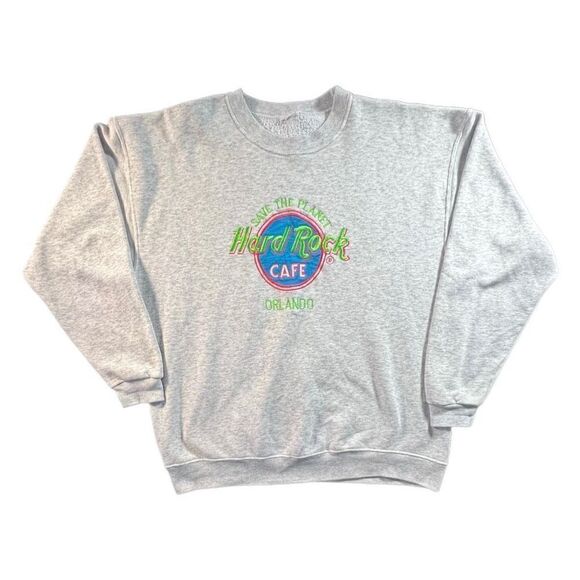 Vintage 90s Hard Rock Cafe Save The Planet Sweater - Picture 1 of 6